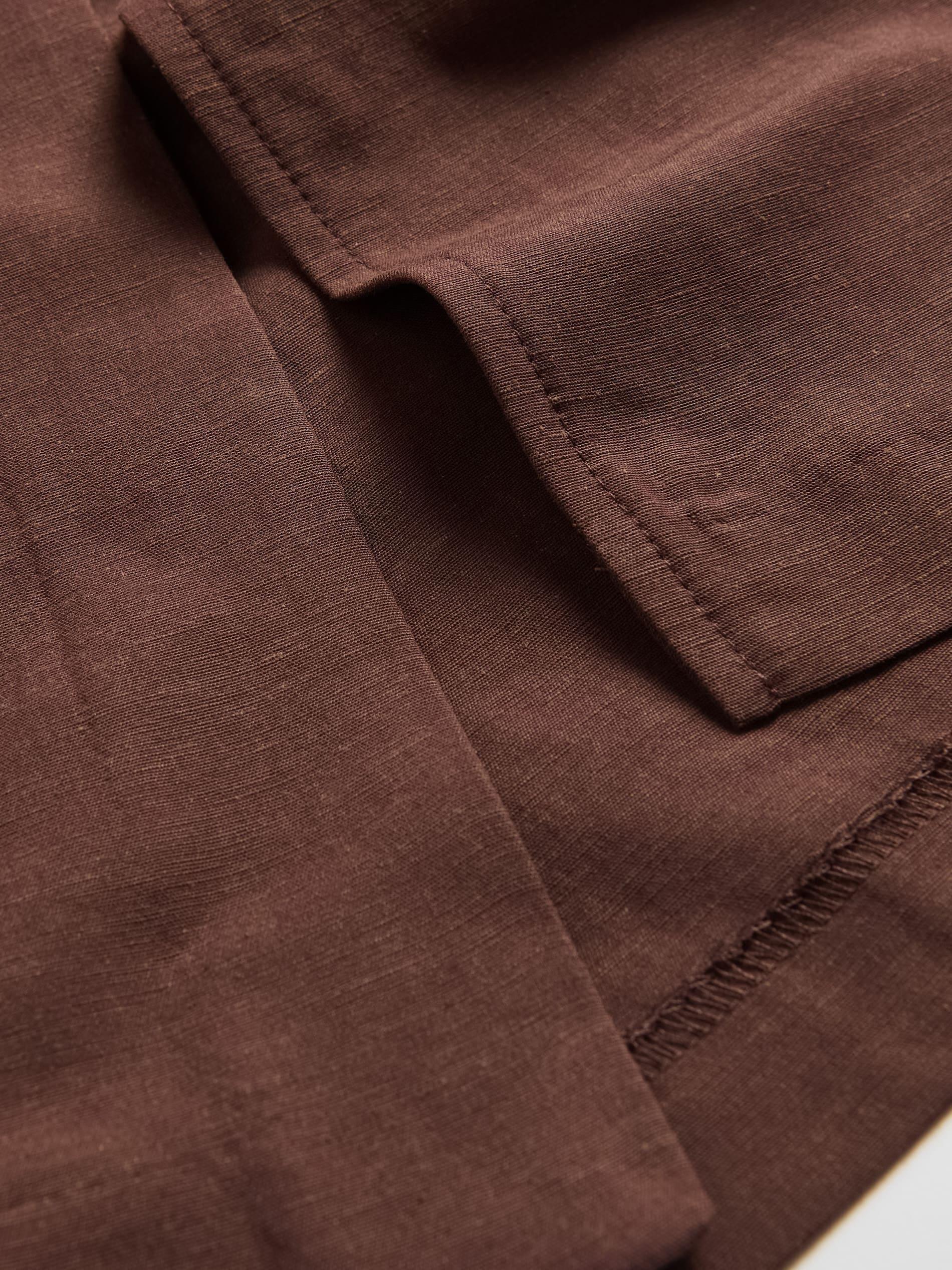 Brown Viscose Blend Midi Skirt, Brown, large image number 3