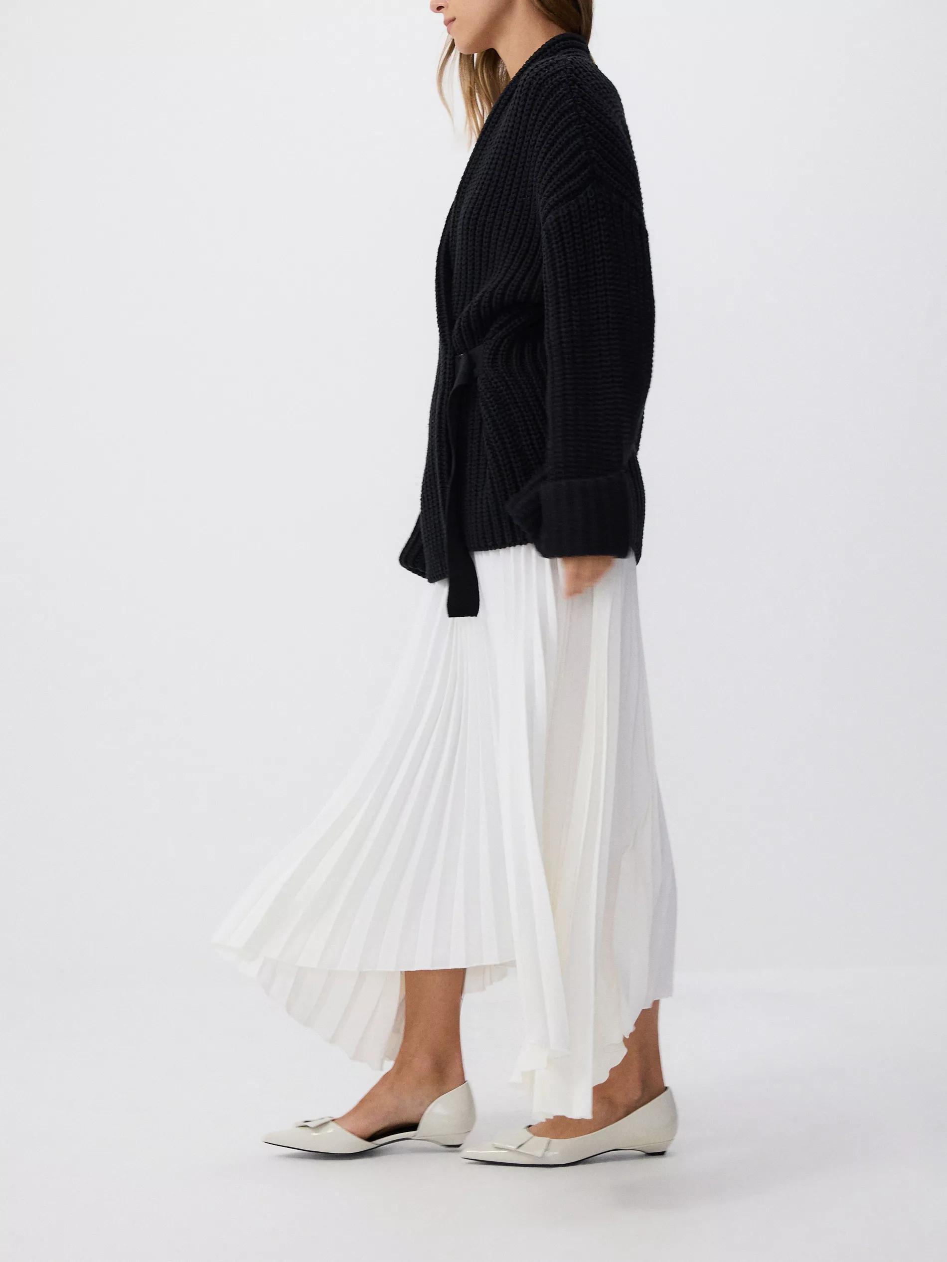 White Pleated Skirt, , large image number 1