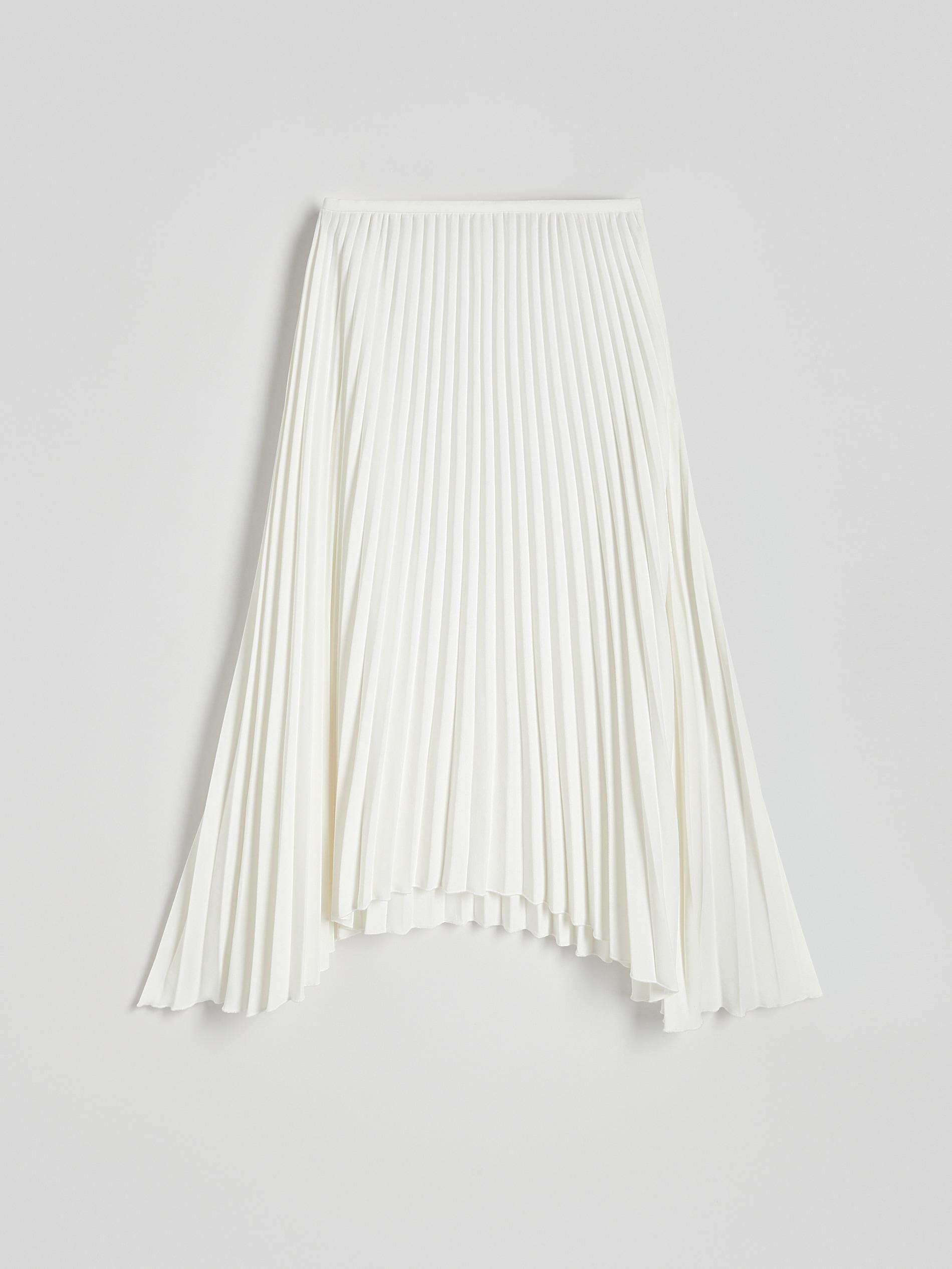White Pleated Skirt, , large image number 6