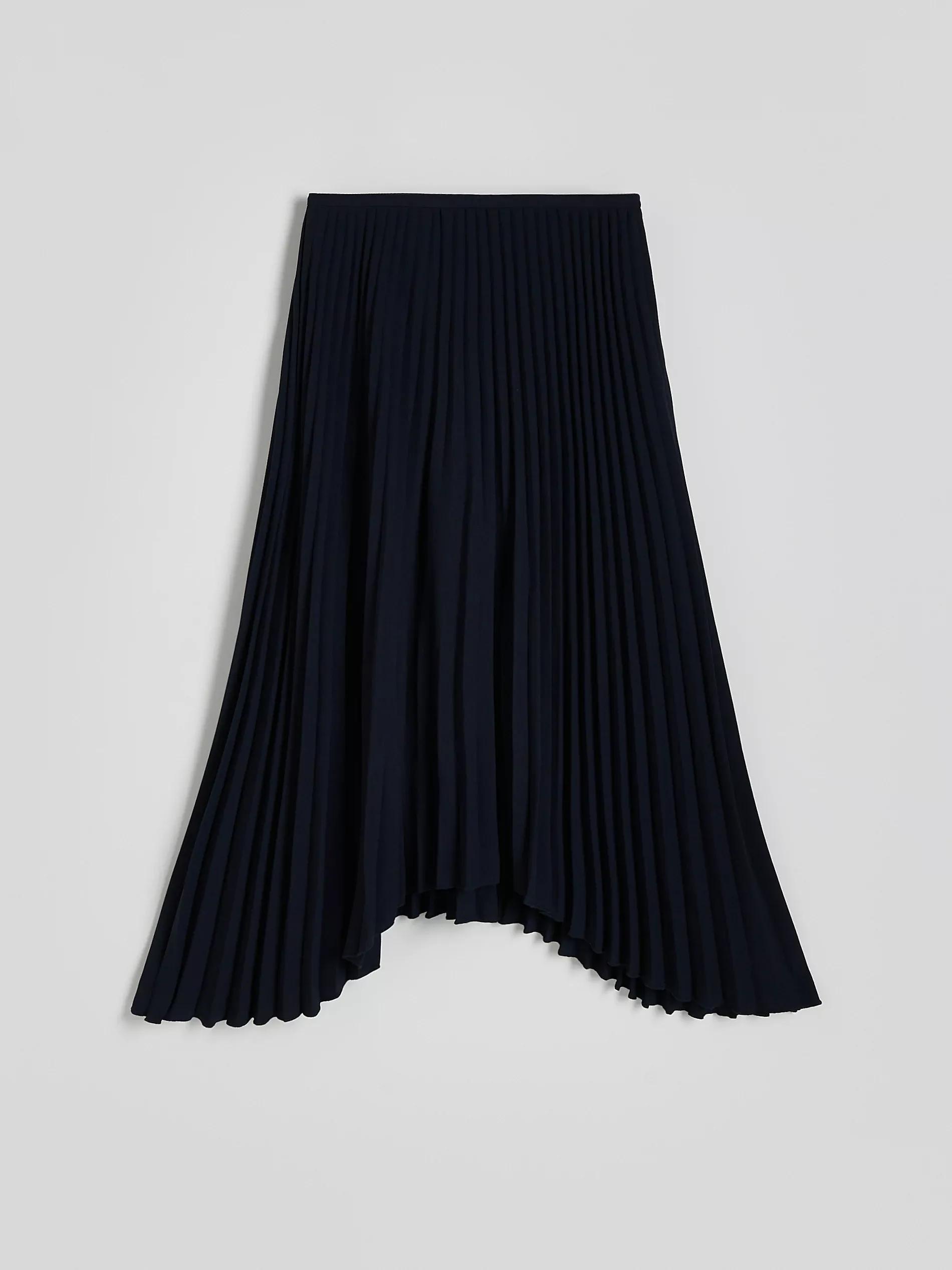 Navy Pleated Skirt, , large image number 2
