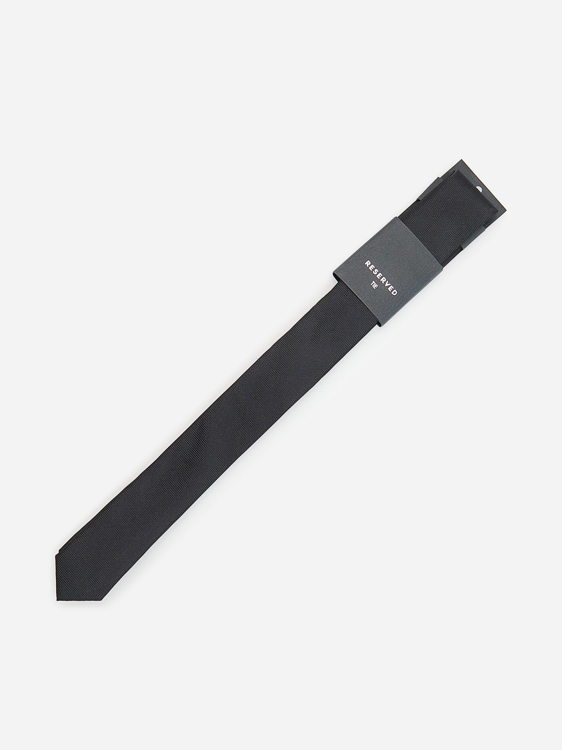 Black Textured Tie, Men, , large image number 0