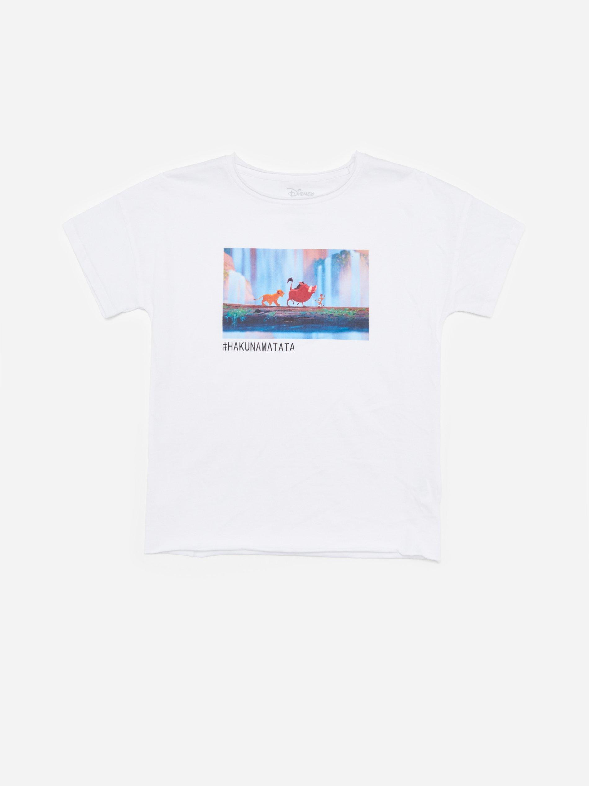 White Lion King Cotton T-Shirt, Kids Girl, , large image number 0