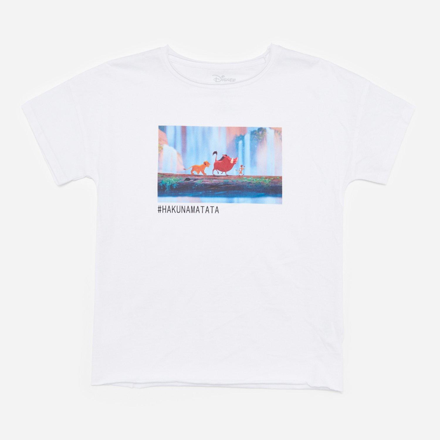 White Lion King Cotton T-Shirt, Kids Girl, , large image number 2