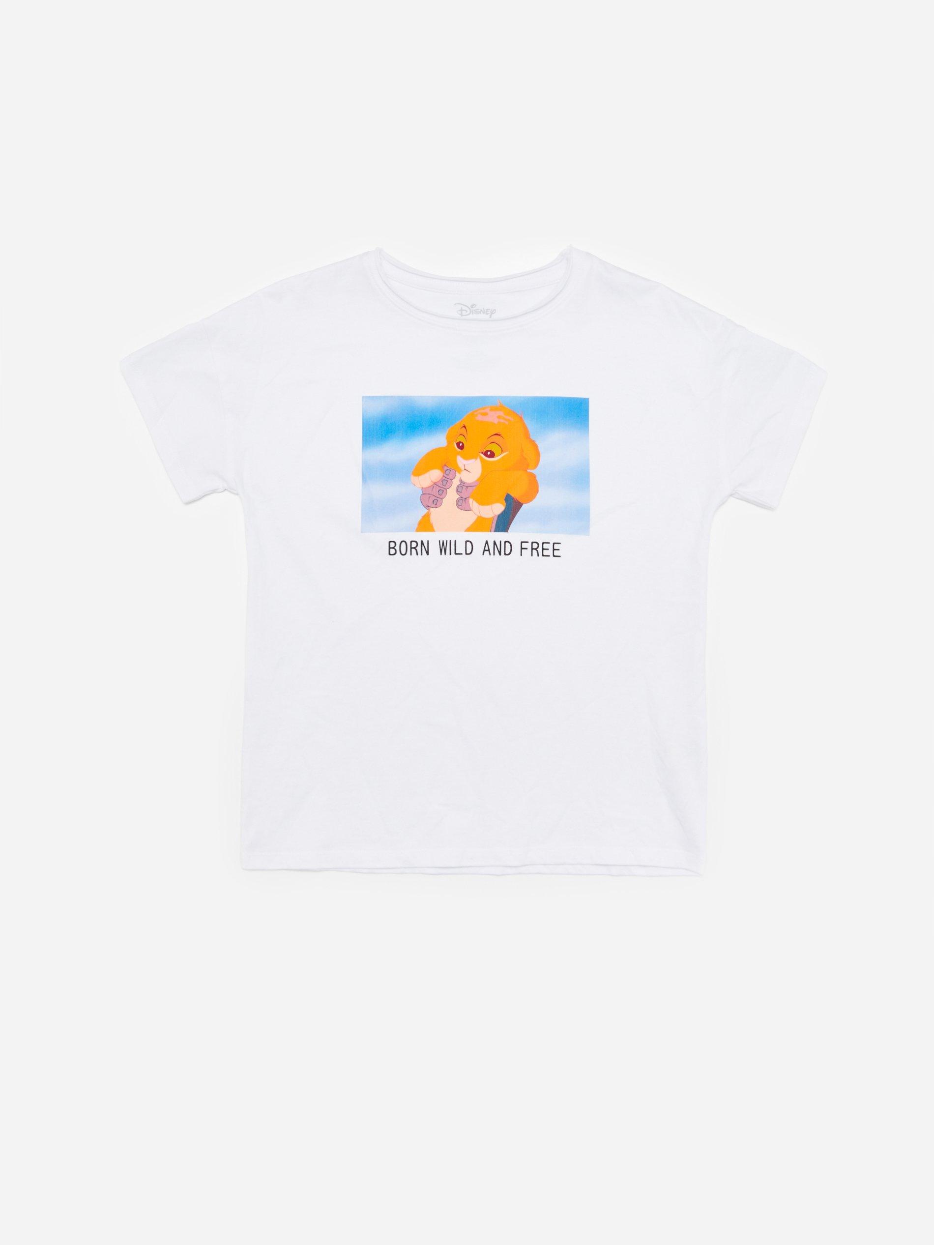 White Lion King Cotton T-Shirt, Kids Girl, , large image number 0