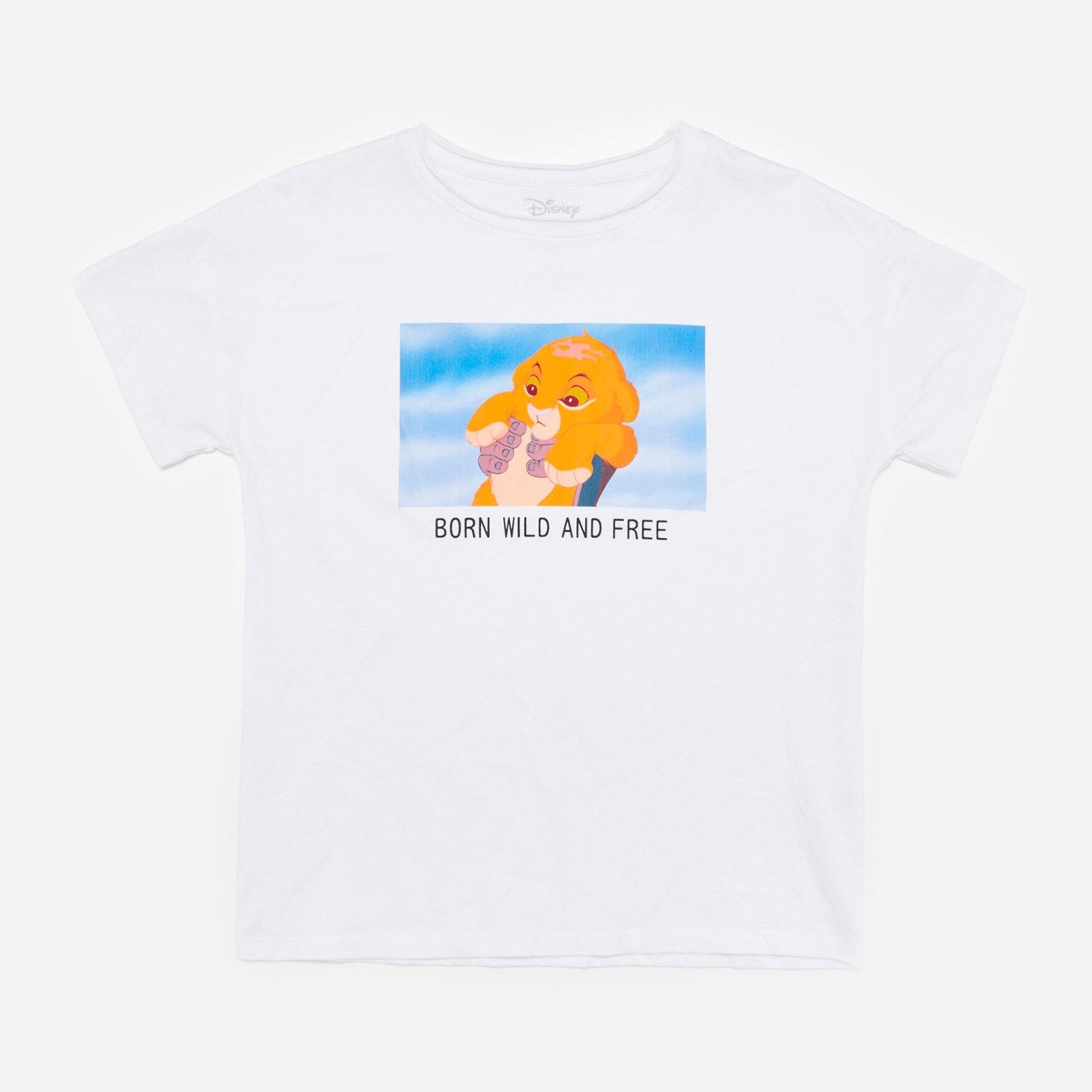 White Lion King Cotton T-Shirt, Kids Girl, , large image number 2