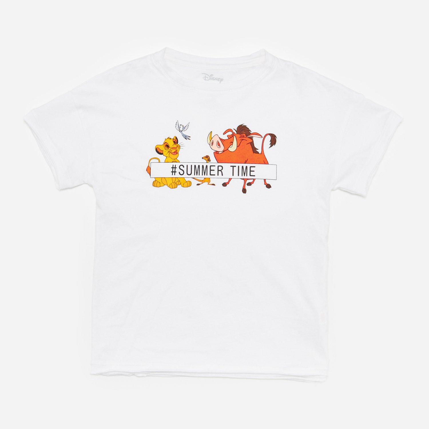 White Cotton T-Shirt, Kids Girls, , large image number 2