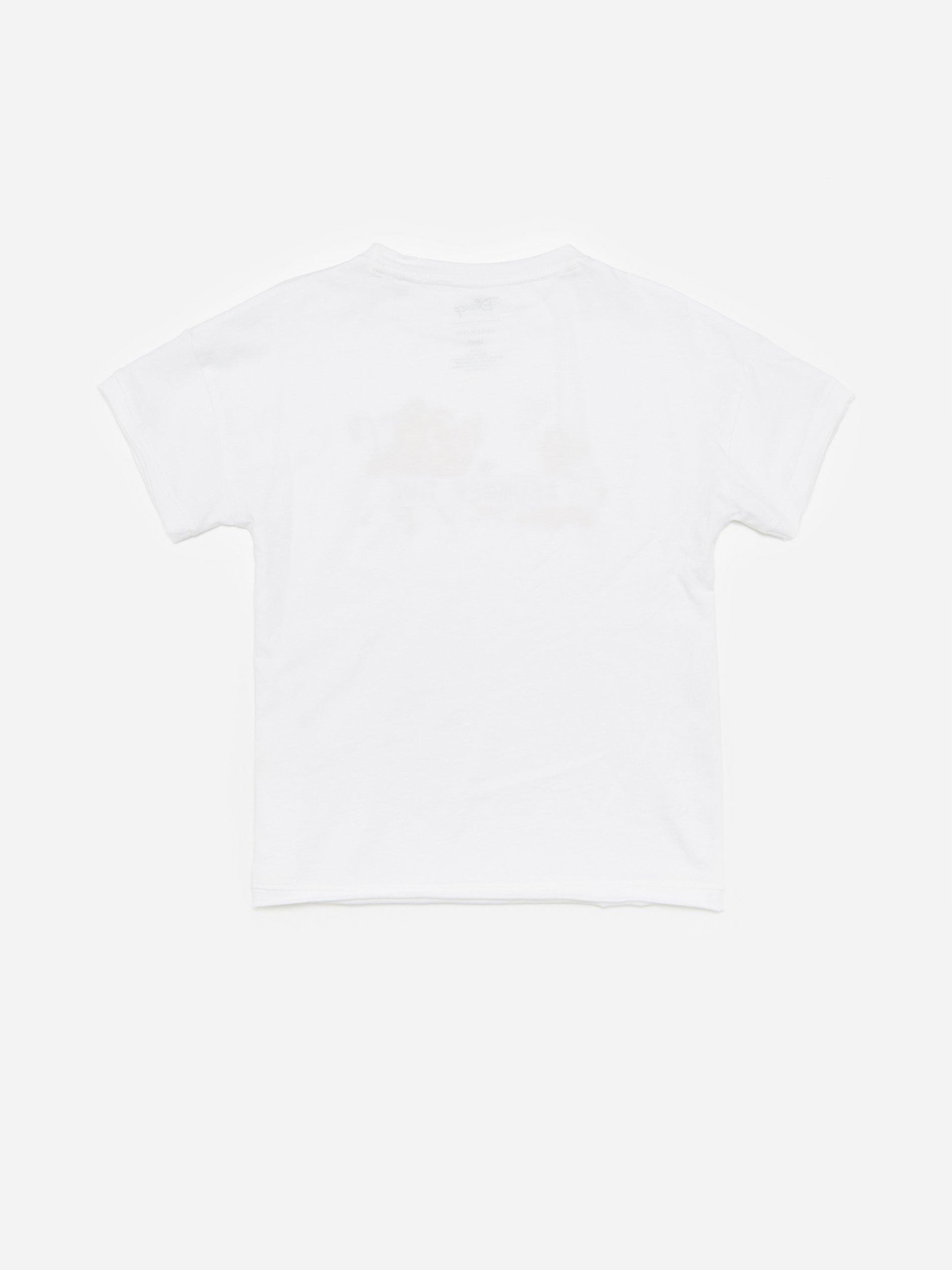 White Cotton T-Shirt, Kids Girls, , large image number 3