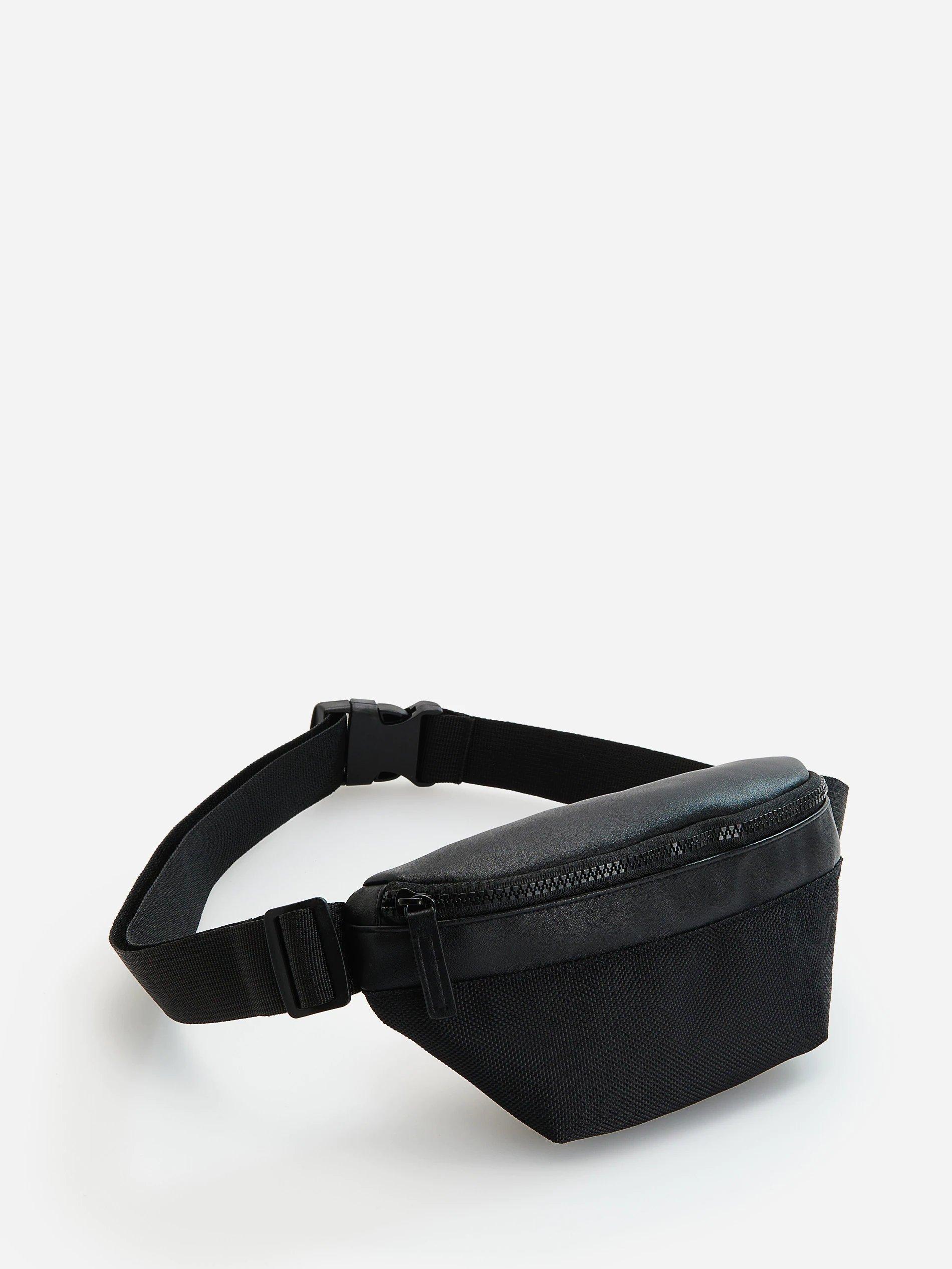 Black Bum Bag, Men, , large image number 0