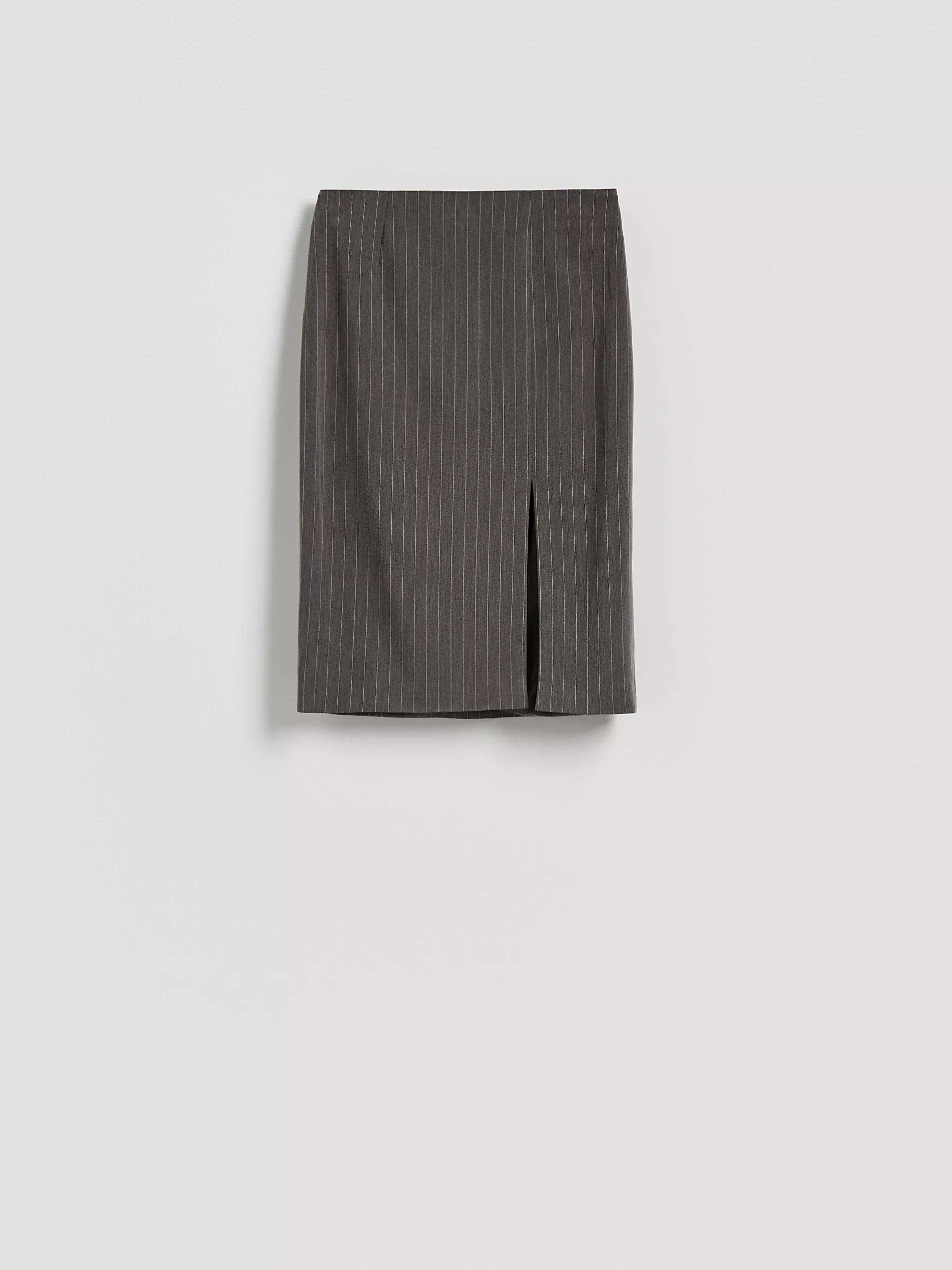 LIGHT GREY Skirt with slit, Light grey, large image number 4