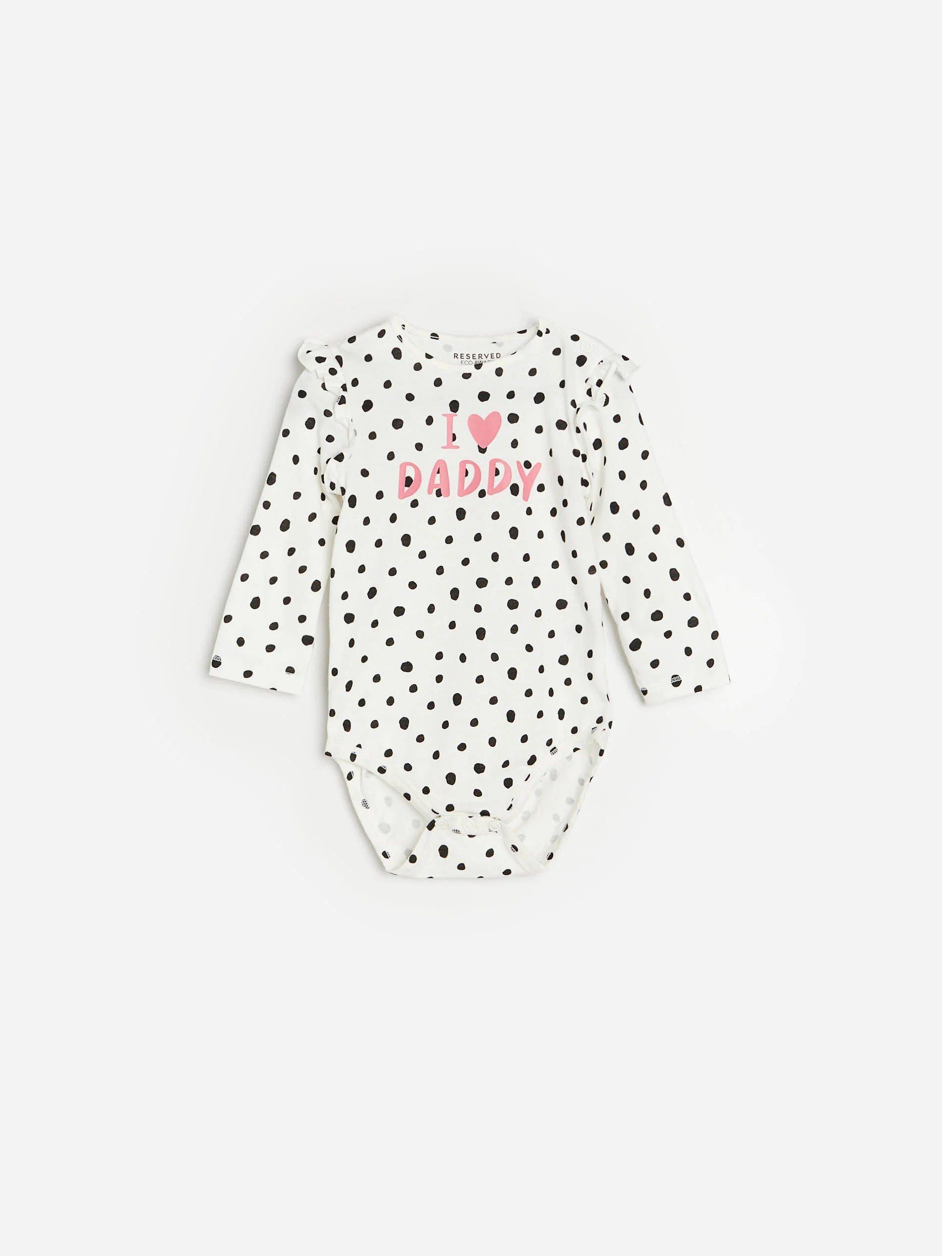 Ivory Cotton Rich Bodysuit With Slogan, Kids Girl, , large image number 0