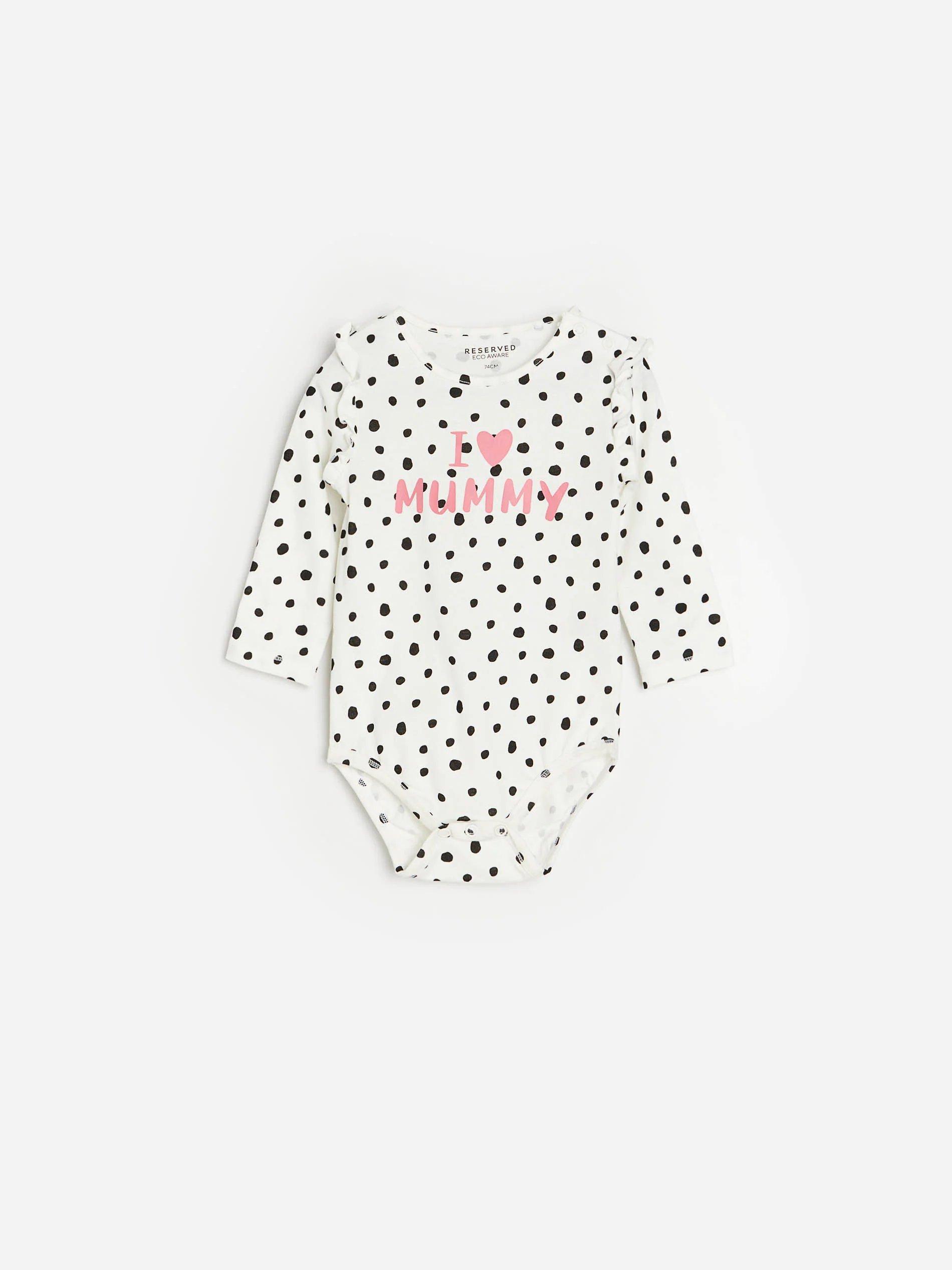 Ivory Cotton Rich Bodysuit With Slogan, Kids Girl, , large image number 0