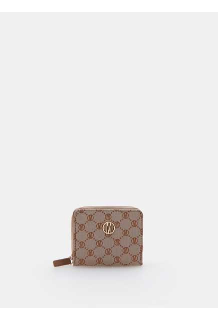 Beige Wallet With Structural Detailing, Women, , large image number 0