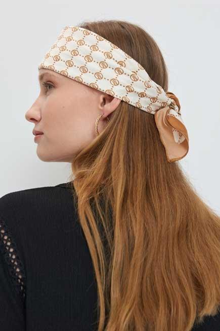 Mohito - Patterned neckerchief - Beige, , large image number 1