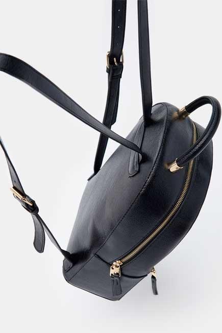 Black Backpack With Handle, Women, , large image number 0