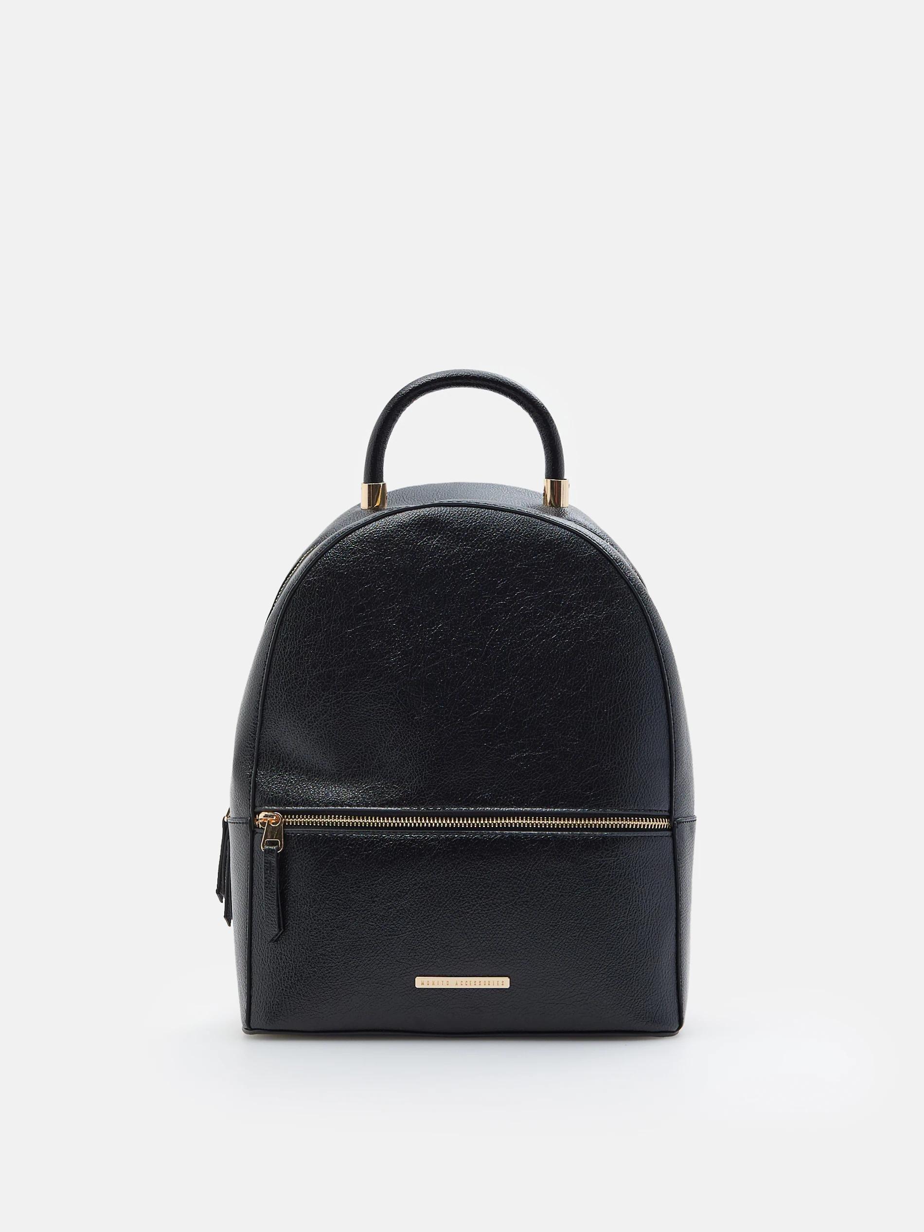 Black Backpack With Handle, Women, , large image number 1