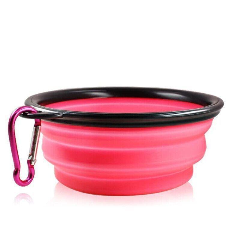 Nutrapet Fold Em Bowls - 13 X 9 X 5.5Cm - Pink, , medium