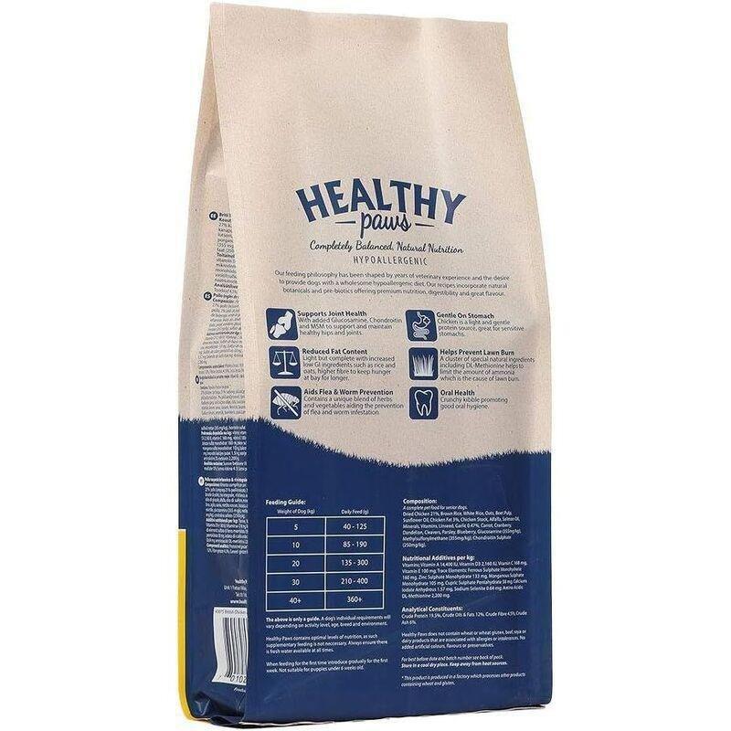 Healthy Paws British Free-Run Chicken & Brown Rice Senior/Light 2kg, , large image number 1
