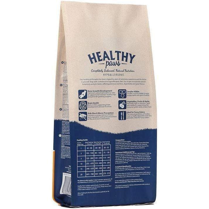 Healthy Paws British Turkey & Brown Rice Puppy 2kg, , large image number 1