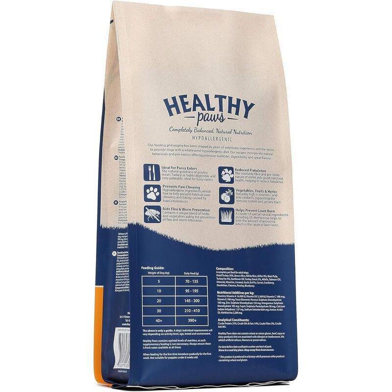 Healthy Paws British Turkey & Millet Adult 2kg, , large image number 0