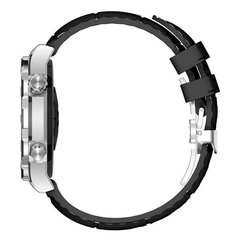 Swiss Military DOM3 Smartwatch - Silver with Black Silicon Strap, , large image number 3