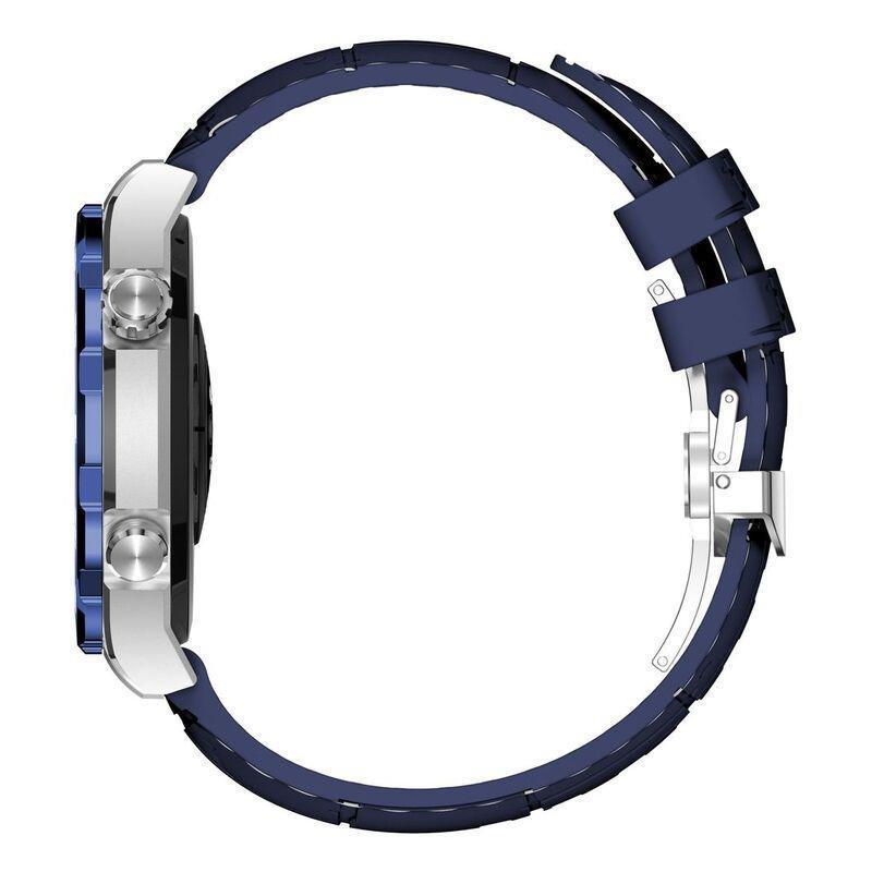 Swiss Military DOM3 Smartwatch - Silver With Blue Silicon Strap, , large image number 4