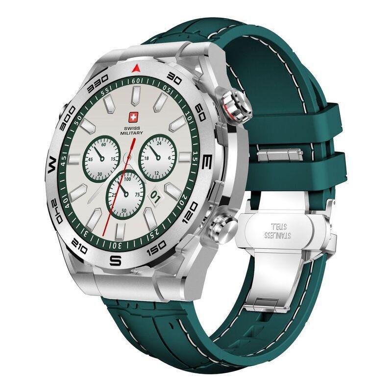 Swiss Military DOM3 Smartwatch - Silver With Green Silicon Strap, , large image number 0