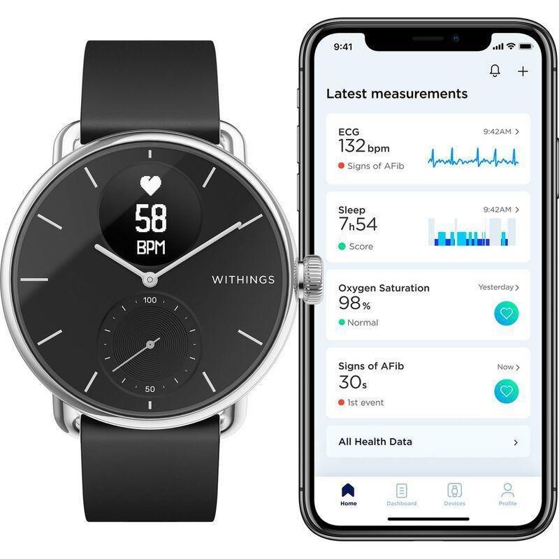 Withings ScanWatch 38mm - Hybrid Smartwatch - Black, , large image number 1
