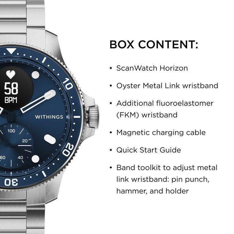 Withings ScanWatch Horizon - Hybrid Smartwatch - Blue, , large image number 4