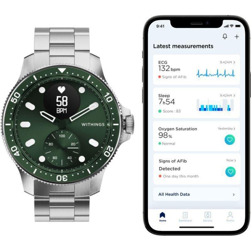 Withings ScanWatch Horizon - Hybrid Smartwatch - Green, , large image number 1