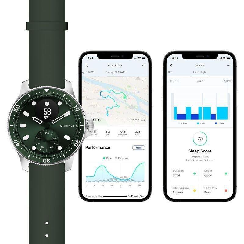 Withings ScanWatch Horizon - Hybrid Smartwatch - Green, , large image number 8