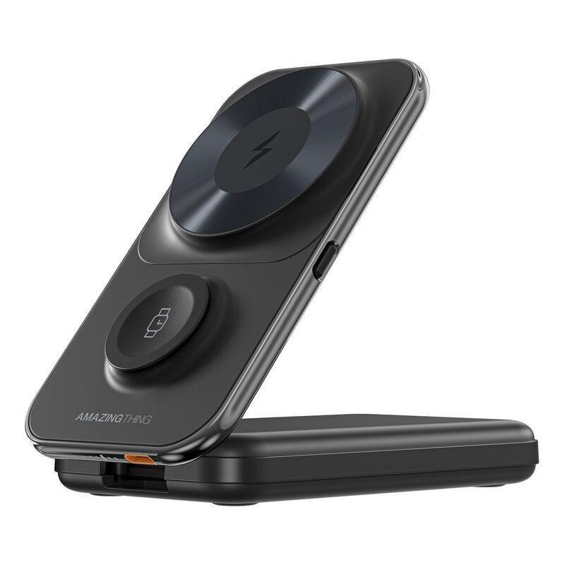 AmazingThing Thunder Pro Mag 6 in 1 PD 22.5W 8000mAh Power Station With Stand - Black, , medium