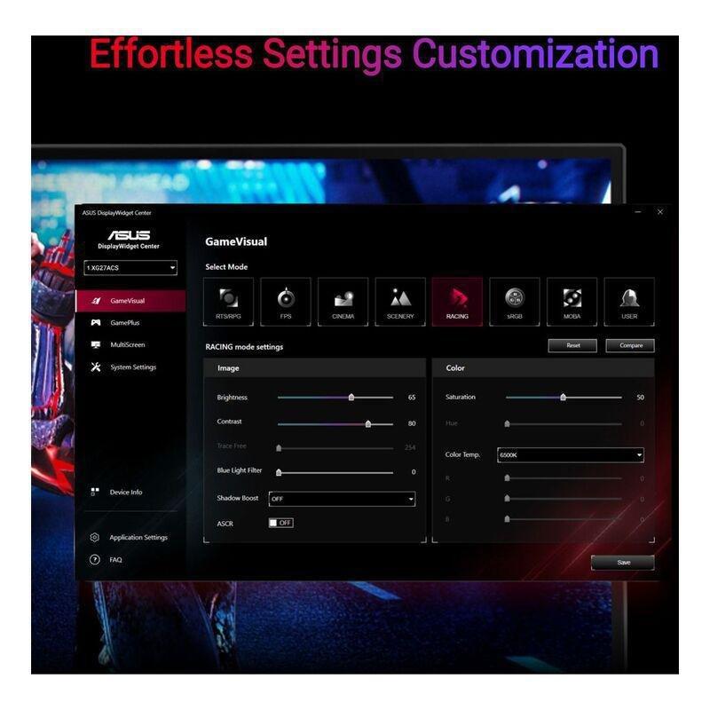 ASUS ROG Strix XG27ACS-W USB Type-C - 27-inch 180Hz Gaming Monitor - White, , large image number 5