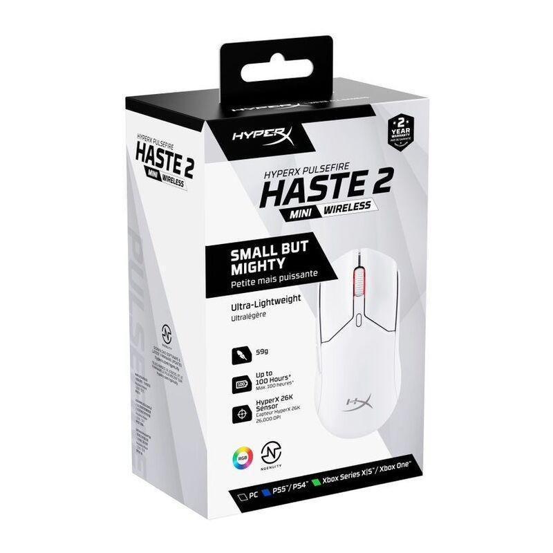 HyperX Haste 2 Mini Wireless Gaming Mouse - White, , large image number 5