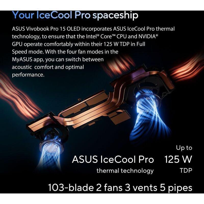 ASUS Vivobook Pro 15 OLED Laptop - N6506MU-MA011W - Intel Core Ultra 9-185H/16GB RAM/1TB SSD/NVIDIA GeForce RTX 4050 6GB/15.6-inch 3K (2990 x 1620)..., , large image number 10