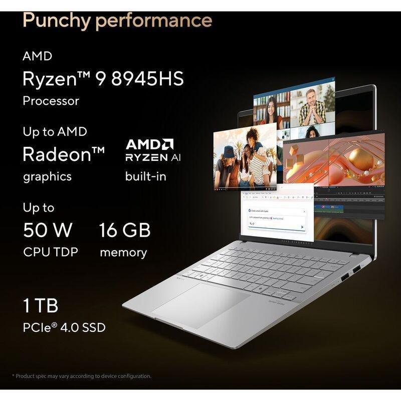 ASUS Vivobook S 14 OLED Laptop - M5406UA-OLEDR911WB - AMD Ryzen R9-8945H/16GB RAM/512GB SSD/AMD Radeon Graphics/14-inch WUXGA (1920 x 1080)/Windows..., , large image number 8