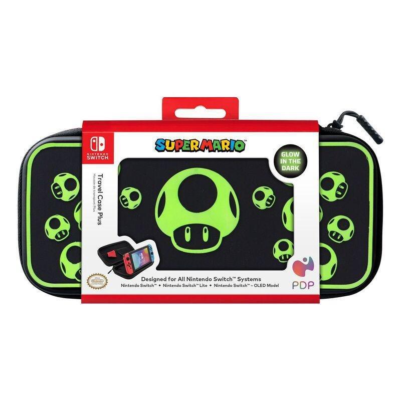 PDP Nintendo Switch Travel Case Plus - 1 Up Glow In The Dark, , medium