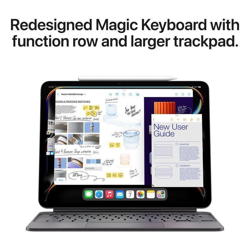Apple 11-inch iPad Pro (M4) Wi-Fi + Cellular 256GB with Standard Glass - Space Black, , large image number 6
