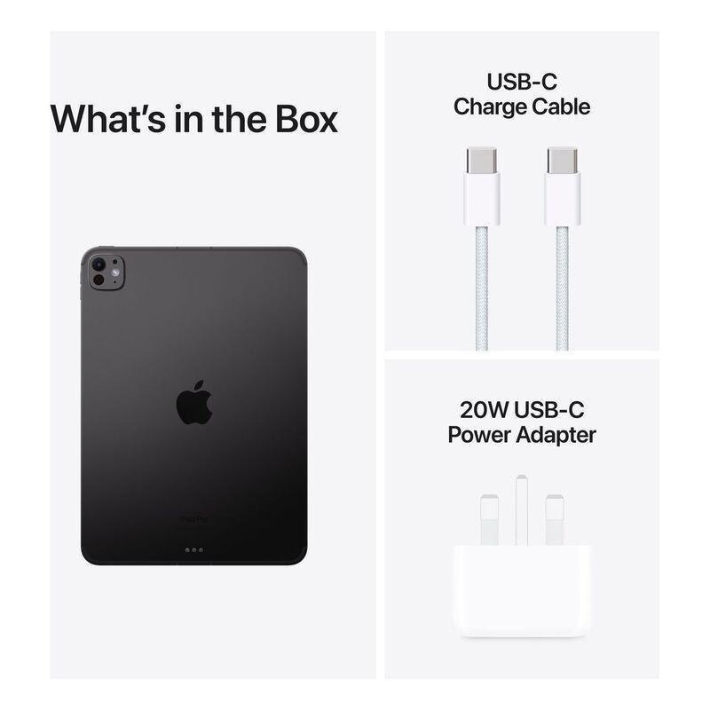 Apple 11-inch iPad Pro (M4) Wi-Fi + Cellular 256GB with Standard Glass - Space Black, , large image number 8