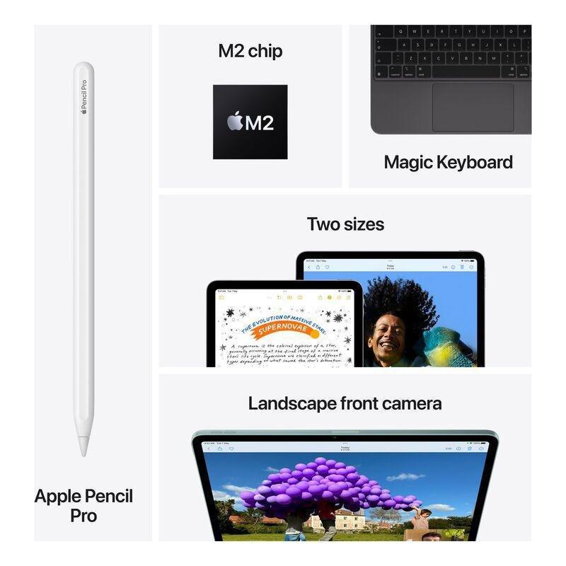 Apple 13-inch iPad Air (M2) Wi-Fi + Cellular 128GB - Blue, , large image number 6