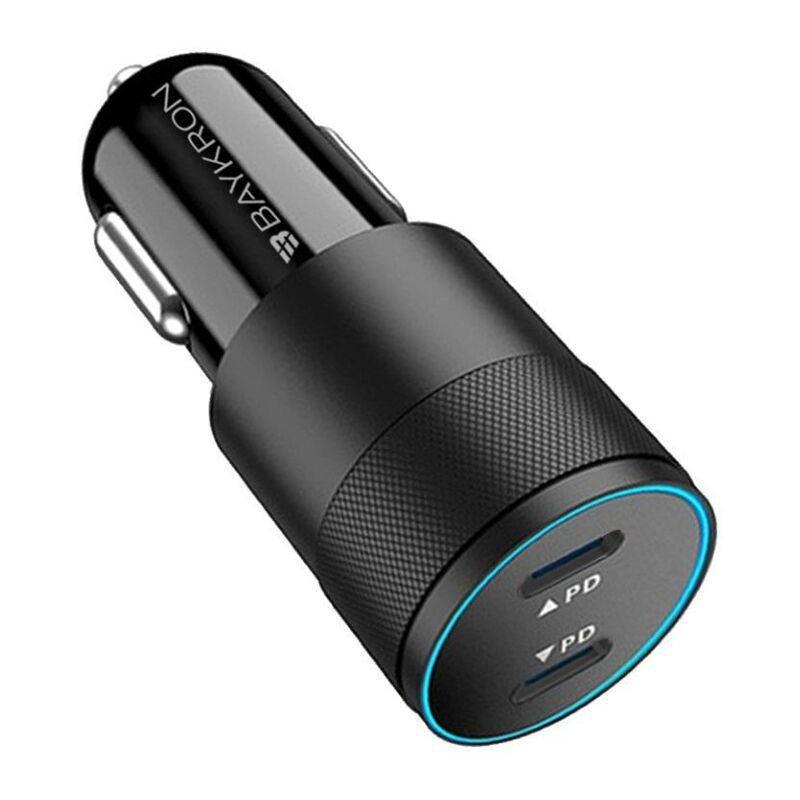 Baykron Car Charger 2X Type-C - Black, , medium