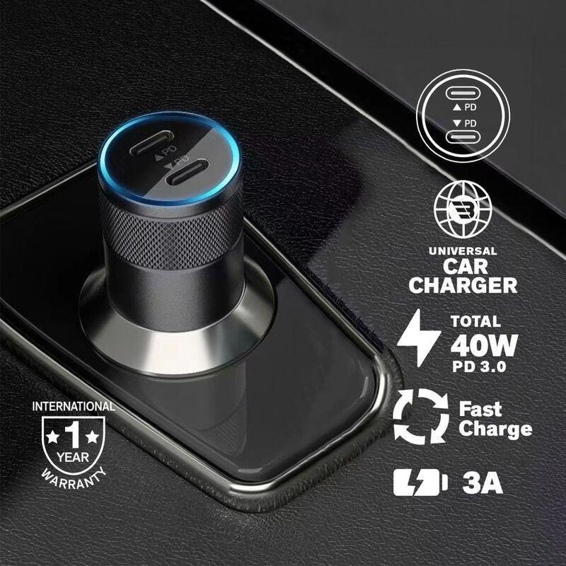 Baykron Car Charger 2X Type-C - Black, , large image number 6