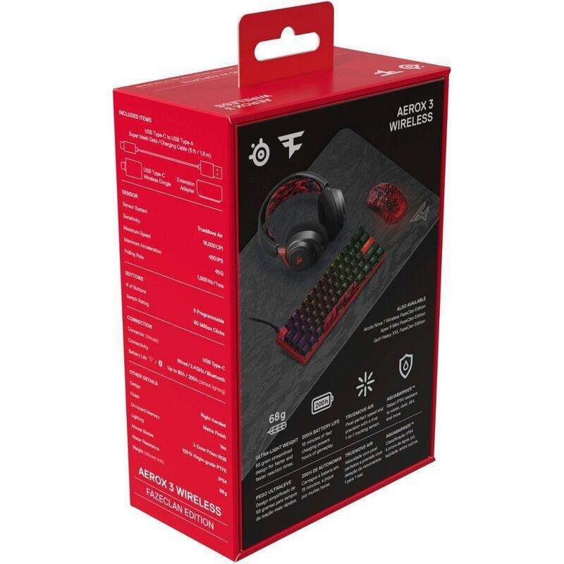SteelSeries Aerox 3 Wireless Gaming Mouse - FaZe Clan Edition, , medium