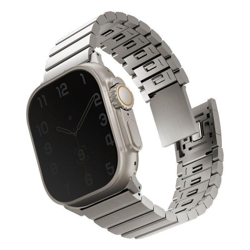 UNIQ Strova Mag Apple Watch Self-Adjustable Steel Link Band 49/45/44/42mm - Titanium, , medium