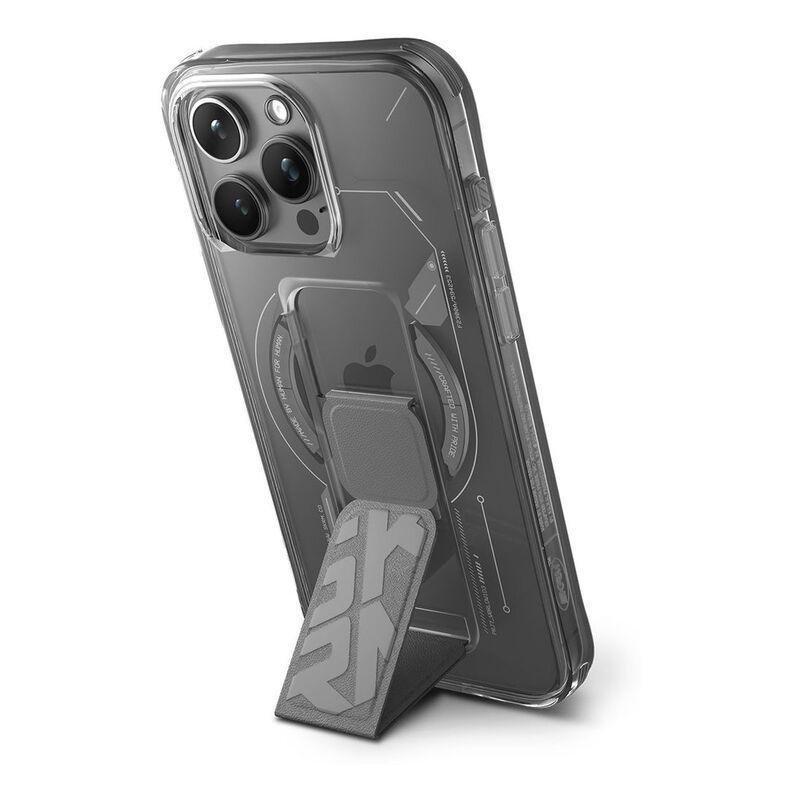 Skinarma iPhone 15 Pro Max Helio Mag-Charge + Grip-Stand Case - Grey, , large image number 1