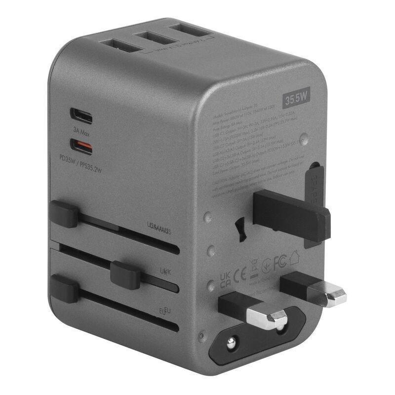 Energea Travelworld Adapter 35 3A2C 35.5W - Gunmetal, , large image number 2