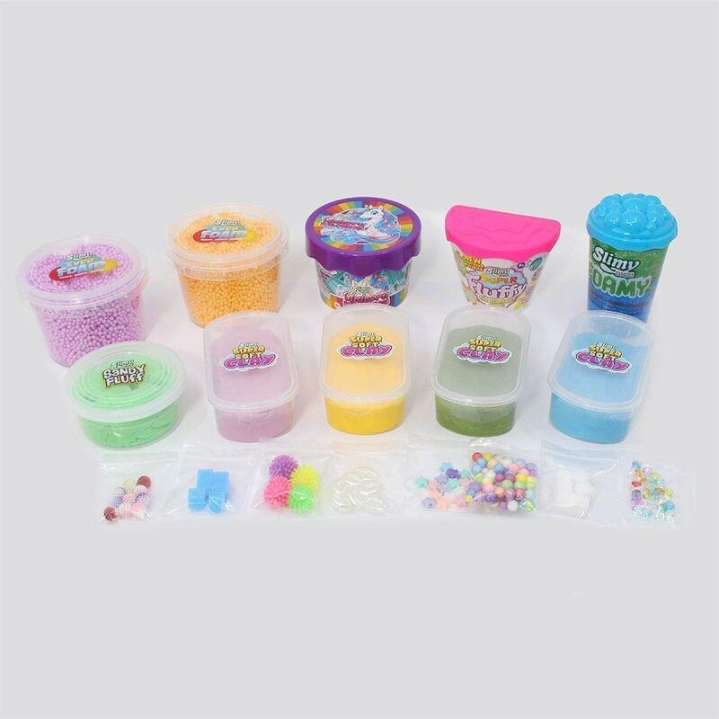 Slimy Sensory Compound Set With 10 Pots Of Asmr Slimy Fun, , large image number 1
