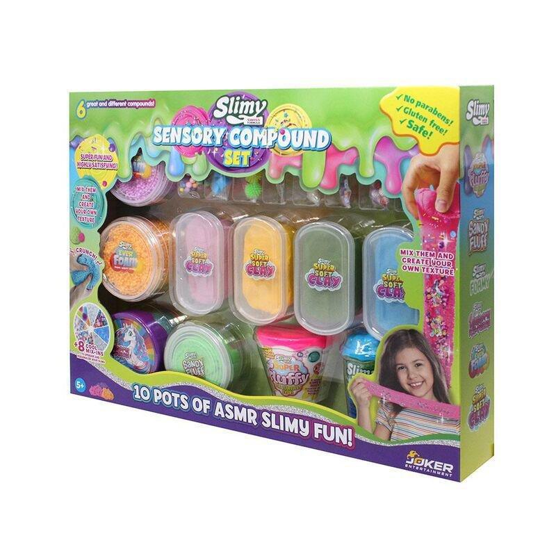 Slimy Sensory Compound Set With 10 Pots Of Asmr Slimy Fun, , large image number 4
