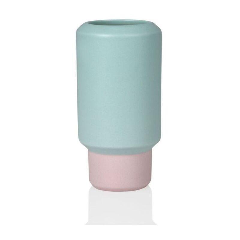 Lucie Kaas Fumario Ceramic Vase - Mint/Pink - 16.5 cm, , medium