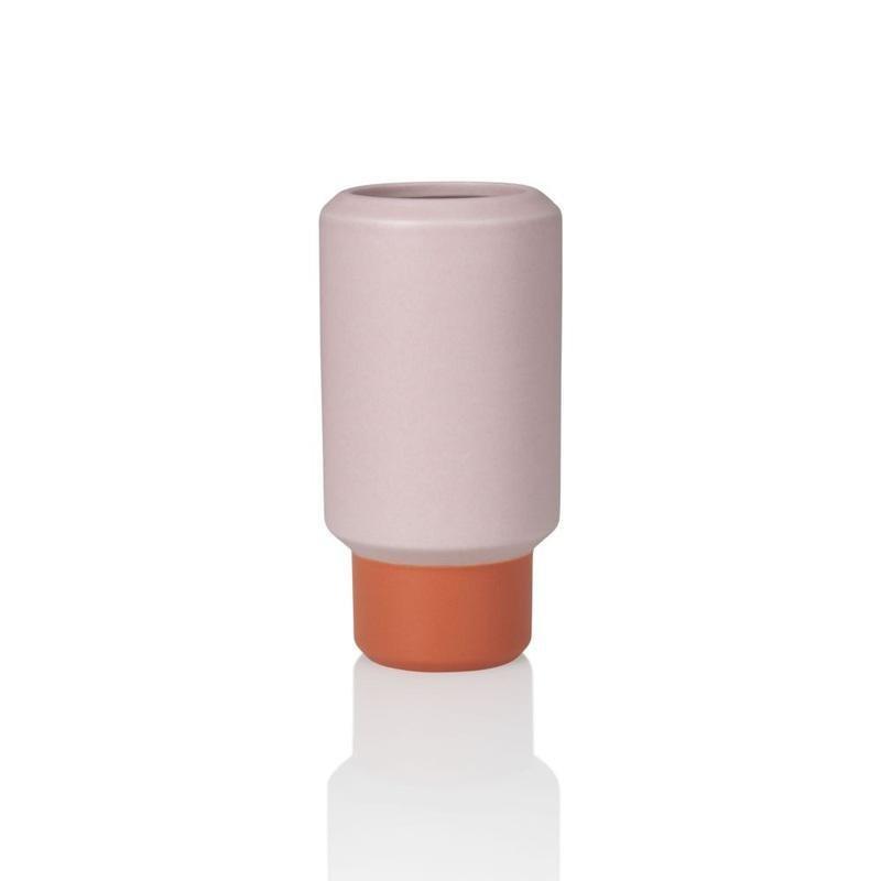 Lucie Kaas Fumario Ceramic Vase - Pink/Orange - 16.5 cm, , large image number 0
