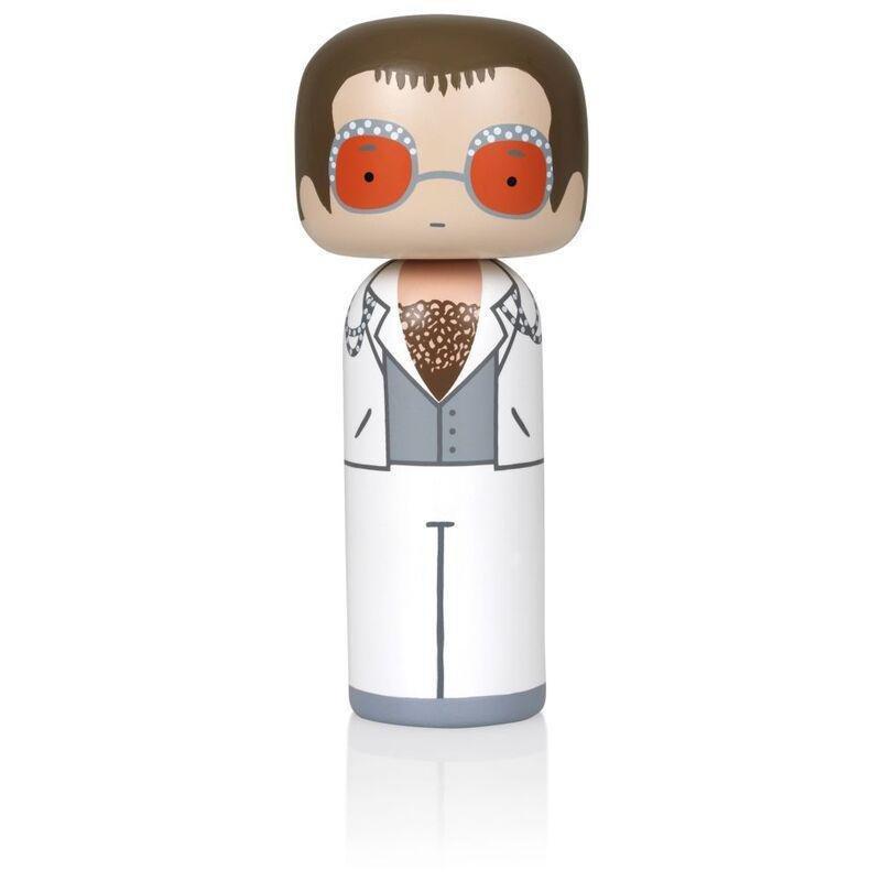 Lucie Kaas Kokeshi Dolls - Elton In White - Schima Superba - 14.5 cm, , medium